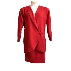 JEAN MUIR London Vintage Designer Skirt Jacket Suit~US 8/10/12~Made‎ in England